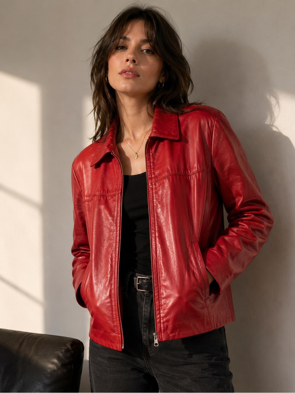 The Leather Shop - Argentinian Soft Leather Zip-Front Jacket BNWOT